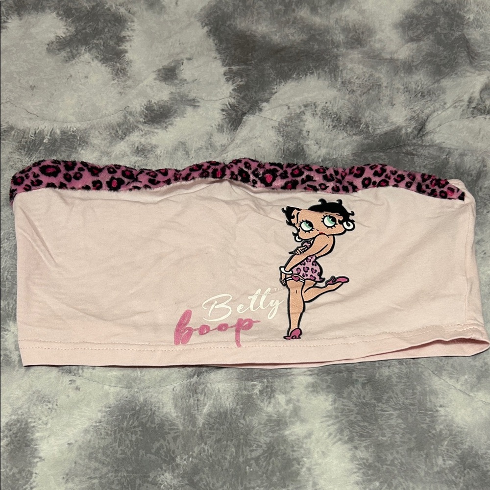 Betty Boop Pink and Black womans tubetop